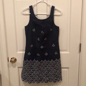 Lily Pulitzer Navy Blue Sailboat Dress